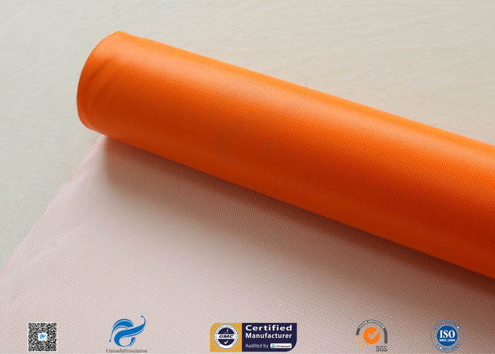 One Side Orange Fire Blanket silicone coated fiberglass cloth 500GSM 0.5mm Thickness