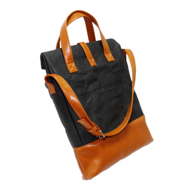 Custom Kids School Backpack Bags Washable PU Leather Kraft Paper Backpack