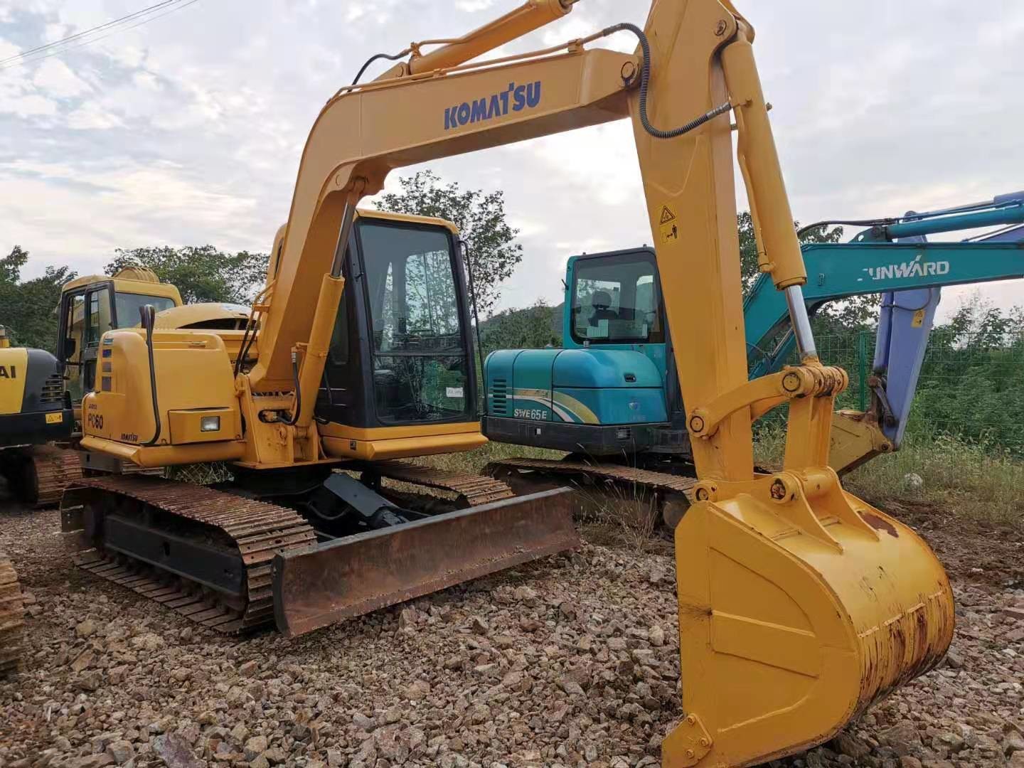 Yellow Mini 12RPM 6300kg Komatsu PC60 7 Excavator