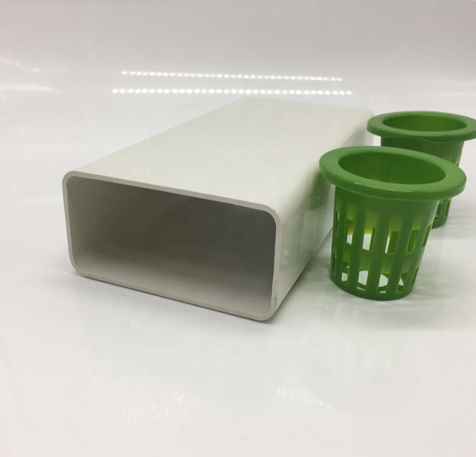 White PVC Hydroponic NFT System for Mass Production Square Tube or 100*50mm Round Pipe