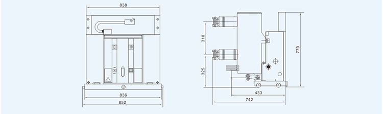 12KV 50HZ Hv Vacuum Circuit Breaker Permanent Magnetic Mechanism Three Phase