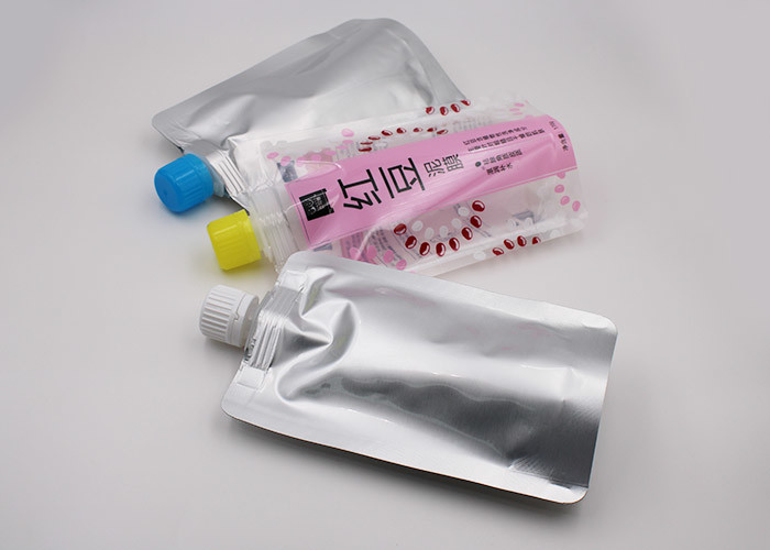 Water Proof Jelly Liquid Stand Up Pouch With Spout Packaging 100ml / 200ml