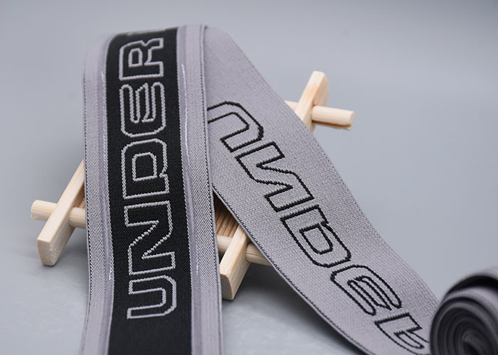 Double Sided Jacquard Elastic Band With Printed Non Slip Transparent Silicone Strip