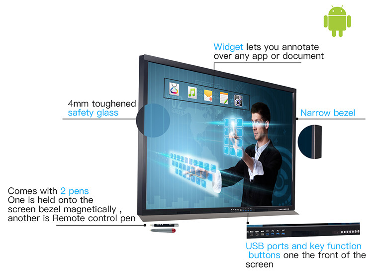 Large Touch Screen All In One Computer , 65 Inch Lcd All In One Touch Screen