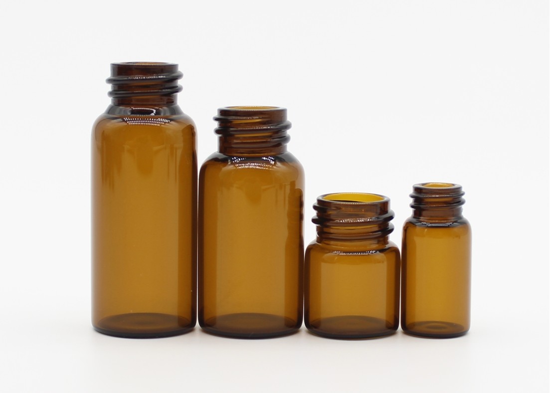 Various Specifications Clear or Amber Screw Top Neck Glass Vials