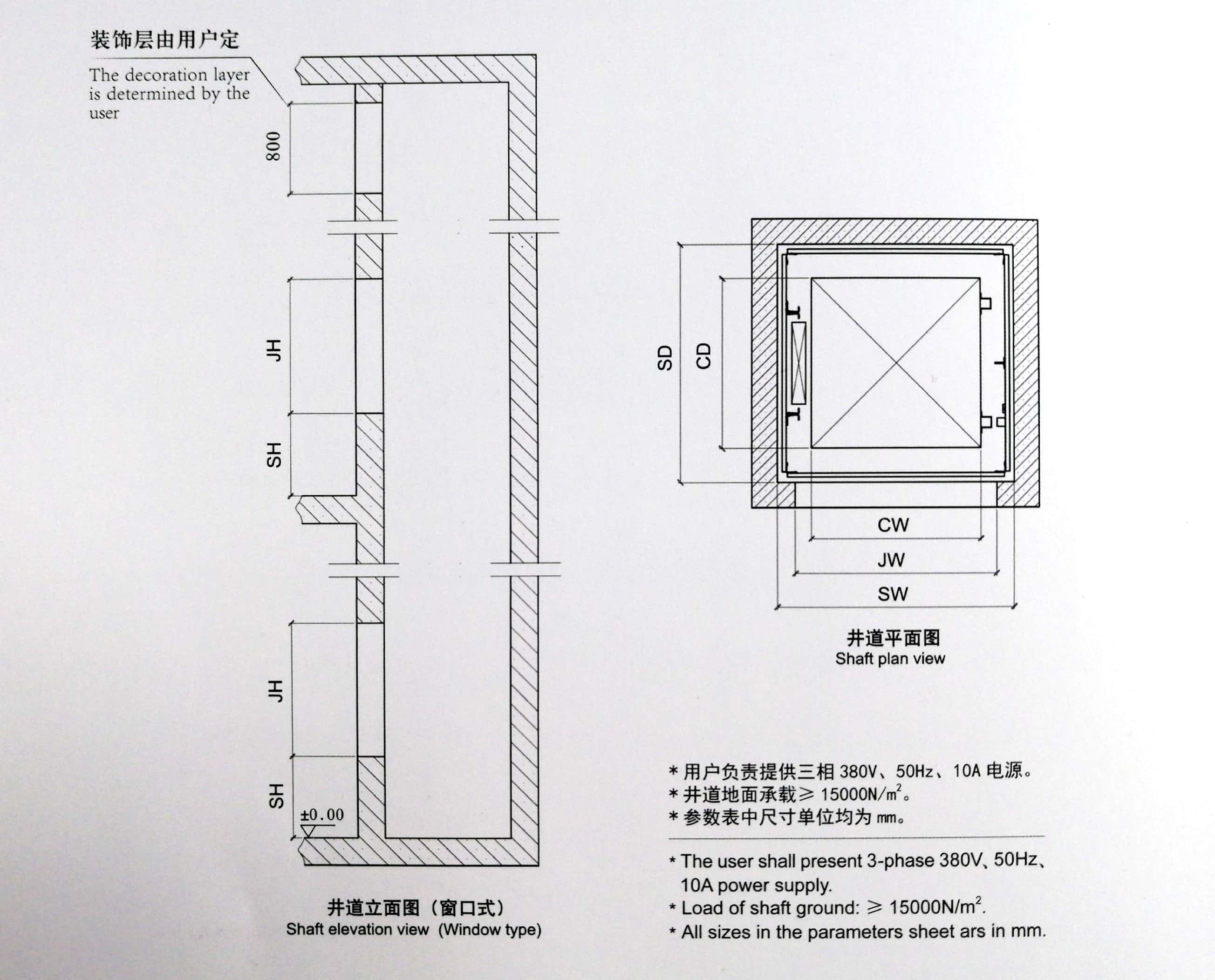 Various Dumbwaiter Elevator / Service Lift Speed 0.4-1.0M/S Load 100-500KG