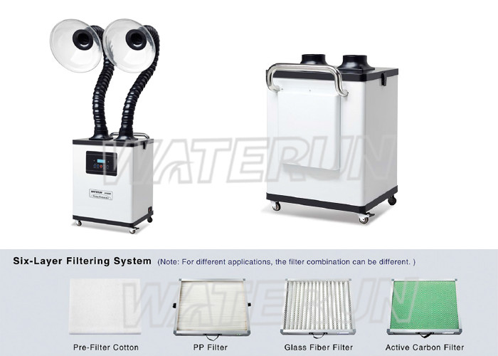 Adjustable Digital Hair Salon Fume Extractor System Air Purifying With Handrail