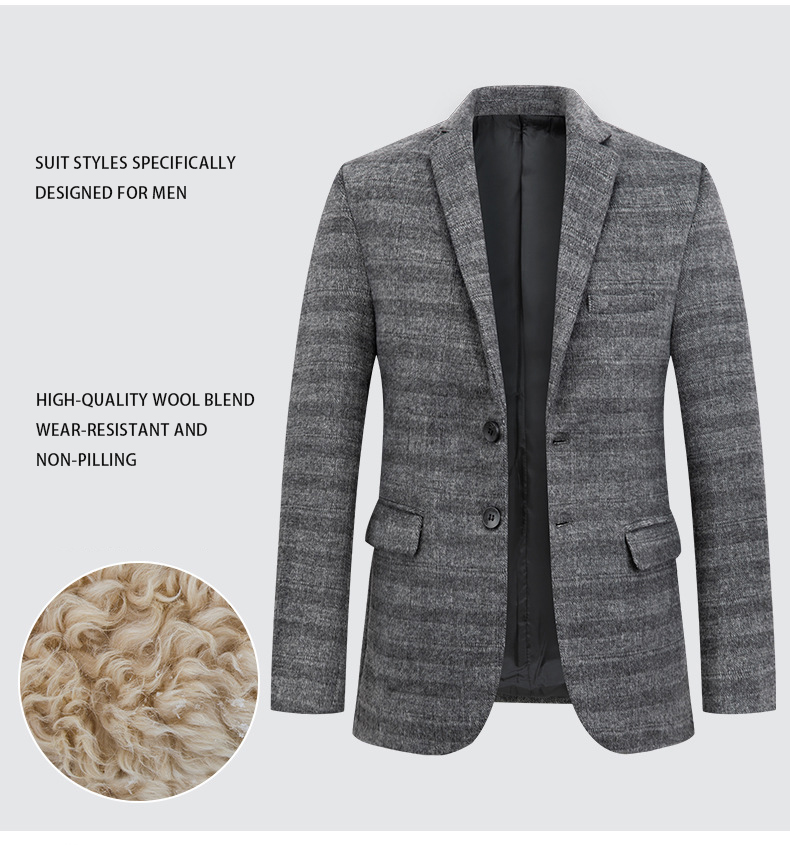 Windproof Stand Collar Casual Fashion Coat Personalized Custom Men's Suit Jacket