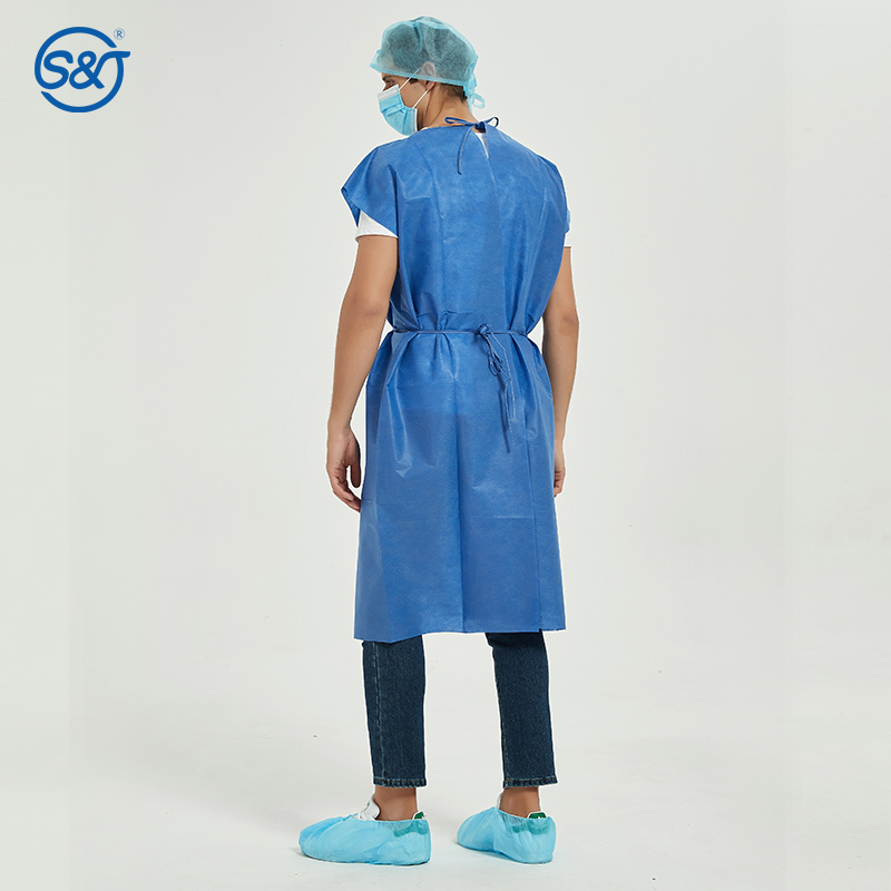 Disposable sleeveless gown hospital patient gown