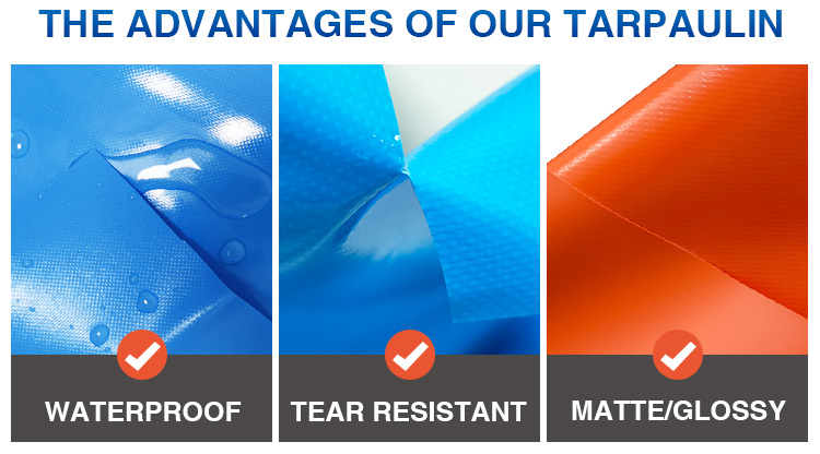 Heavy Duty PVC Inflatable Boat Fabric Industry Waterproof Tarp Material For Awning Tent Truck Cover