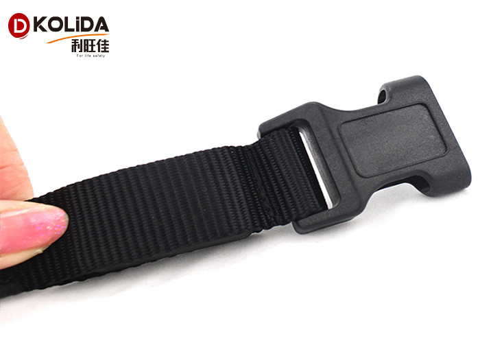 Black Nylon Luminous Dog Collars LED Night Safe Harness Battery CR2032 With 80-120 Hours