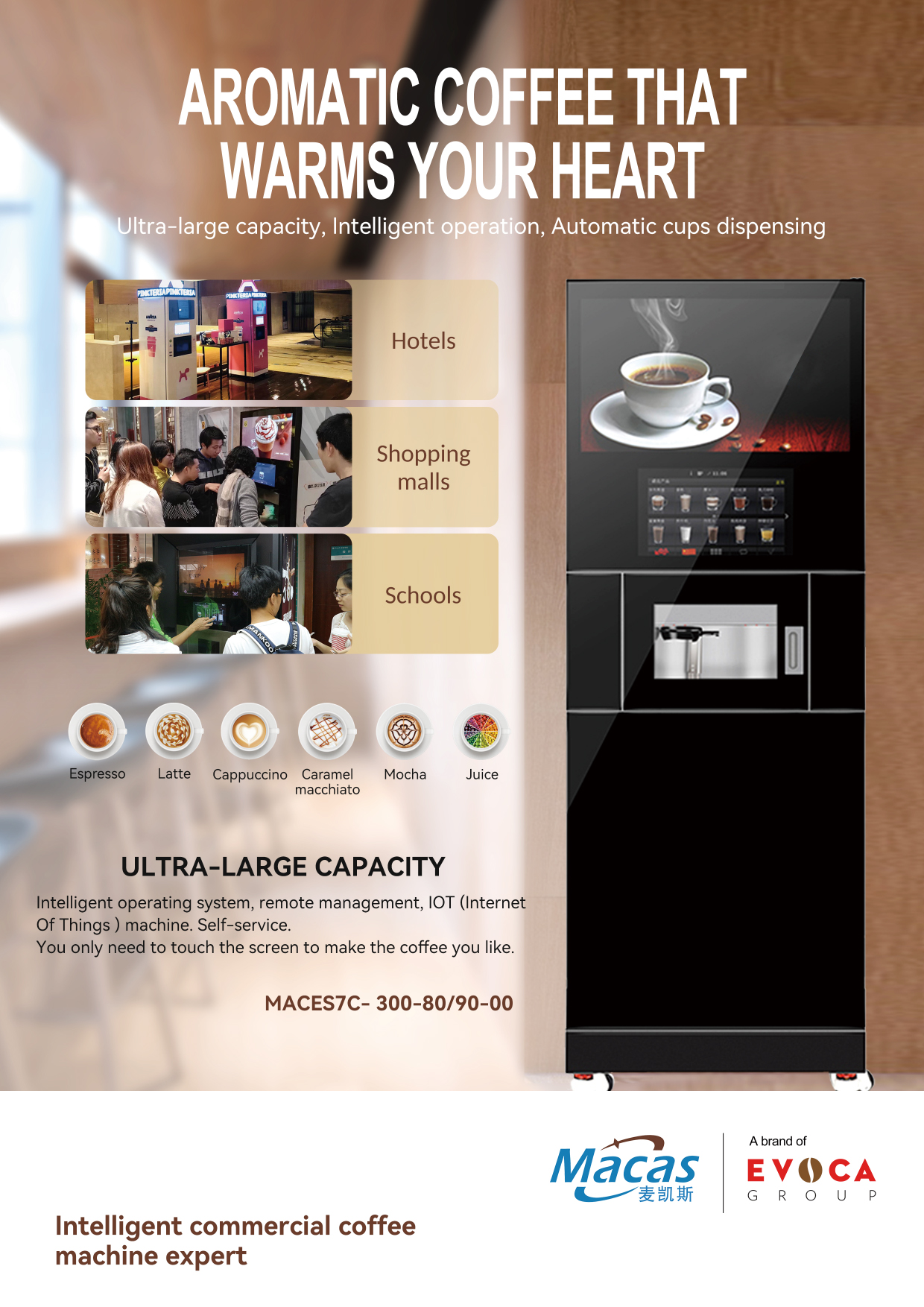 NAYAX Payment Floor Standing Coffee Machine Mini Coffee Vending Machine