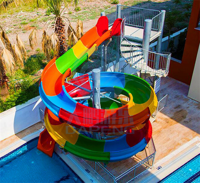 Commercial Private Water Slide Fiberglass Family Wide Water Slide 1.8m Height