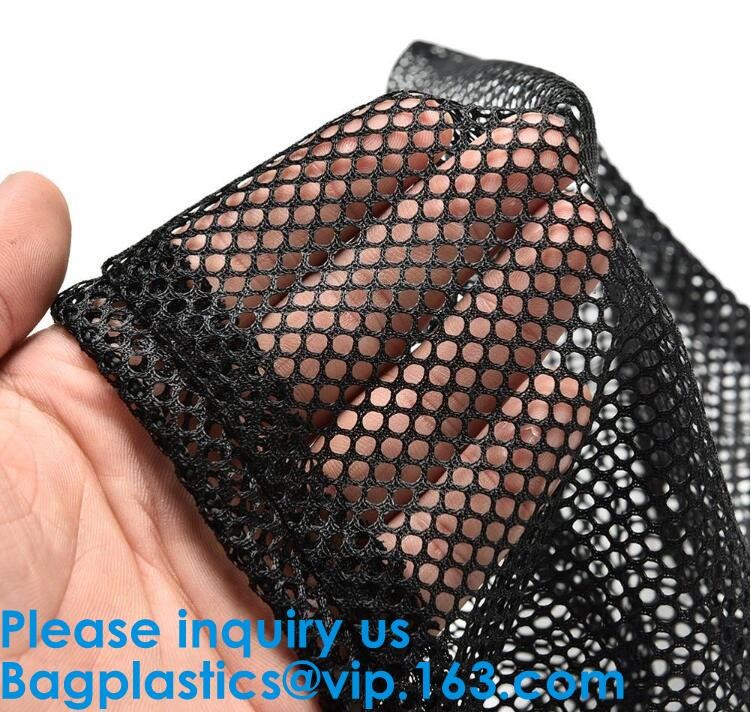 Promotion Small Polyester Mesh Drawstring Bag Customs Size and Logo printing Round Bottom Drawstring Mesh Bag For Sport,