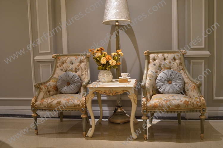 Rococo Furniture Sitting Room One Seat Armrest Chair TS-023
