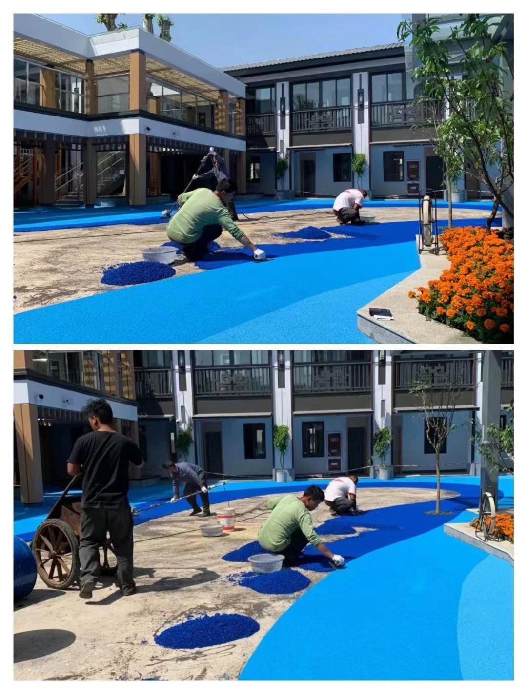 Light Color EPDM Rubber Pellets Paving Park Surface Granulated Rubber Flooring