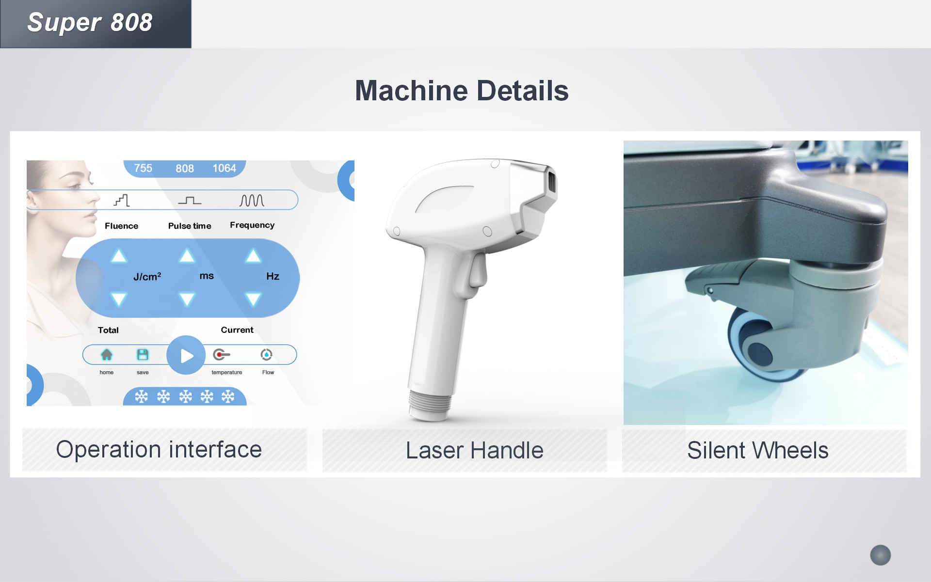 TUV CE Triple Wavelength Laser Hair Removal 2KW