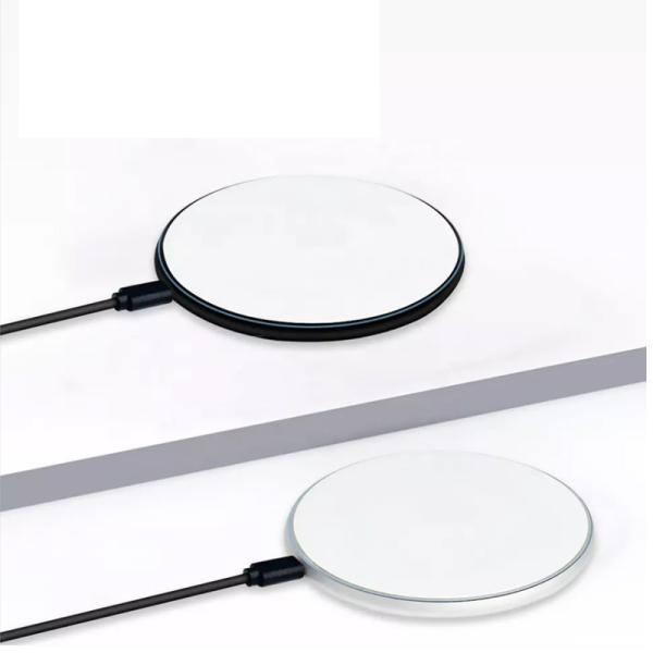 Custom Logo Portable 15W Sublimation Magnetic Wireless Phone Charger With Printable Glass Insert