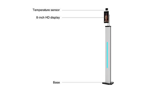LIEN design mounted no contact handsfree infrared temperature thermal scanner camera distance face recognition gun