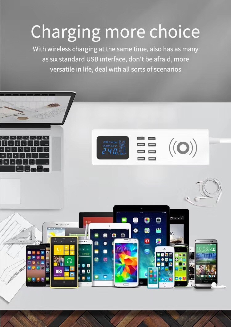 WIRELESS CHARGING USB SOCKET New design wireless charging sliding desktop socket /Sliding electric tabletop socket