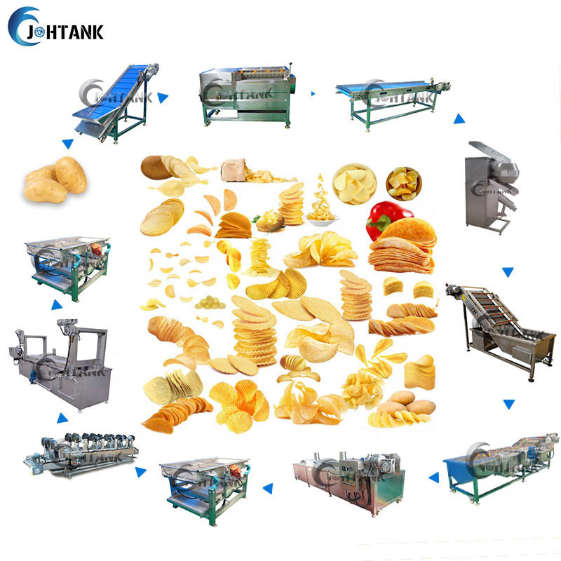 50kg/H Potato Chips Production Line , Fully Automatic Banana Chips Making Machine