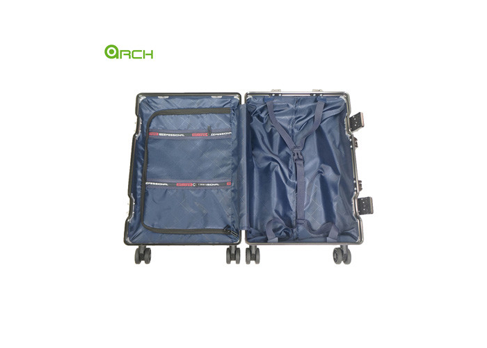 Aluminium Frame ABS Travel Trolley Luggage Bag With Spinner Wheels