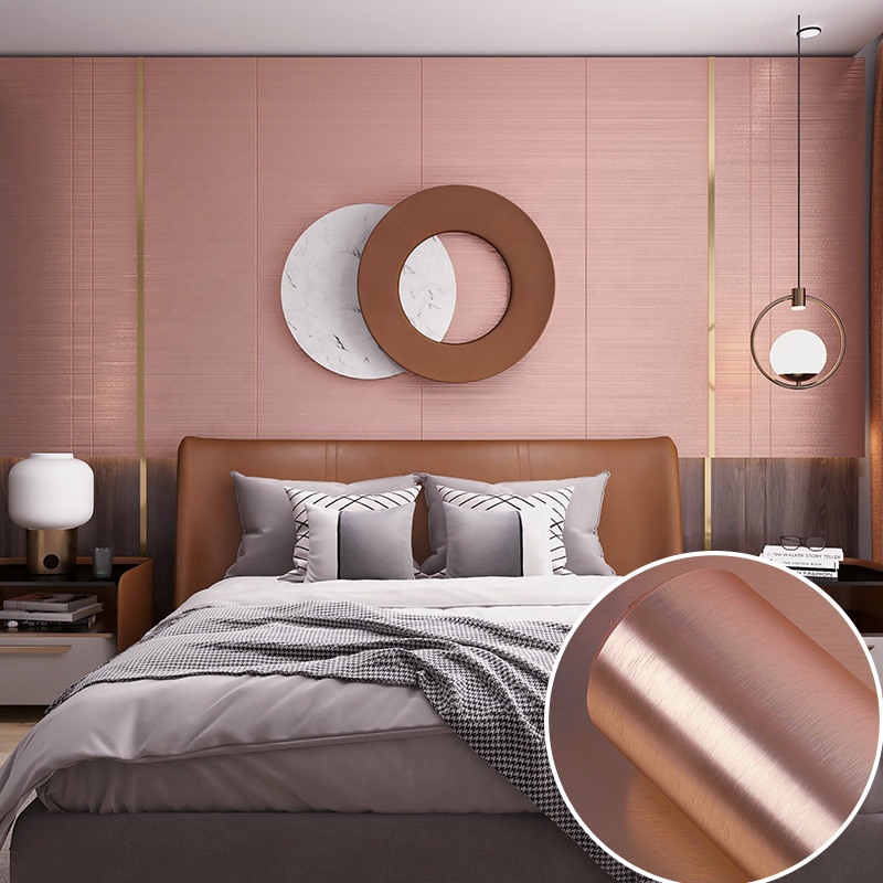 0.15mm Waterproof Black Metallic Wallpaper Oil Resistant Stainless Contact Paper