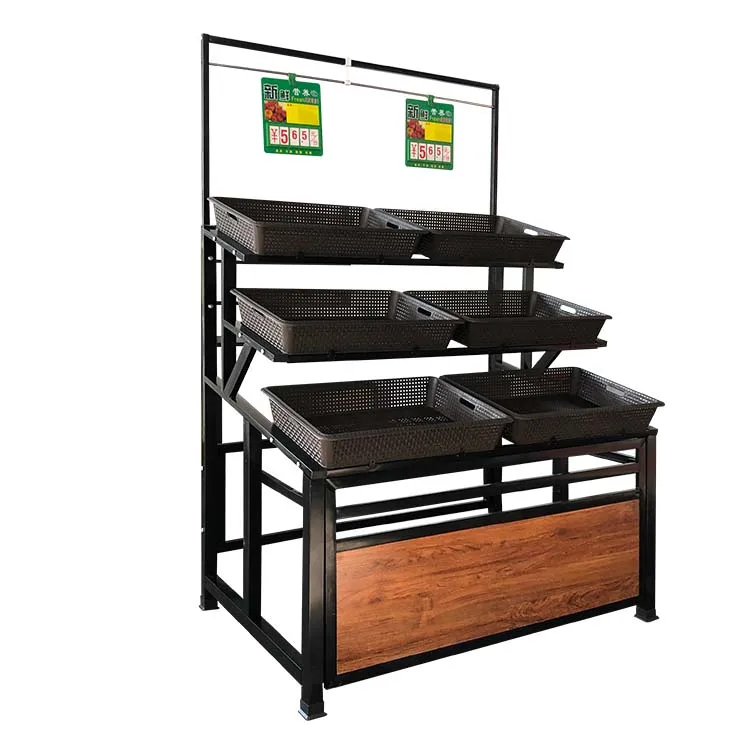 Heavy Duty Fruit And Vegetables Shelves Single Sided For Store