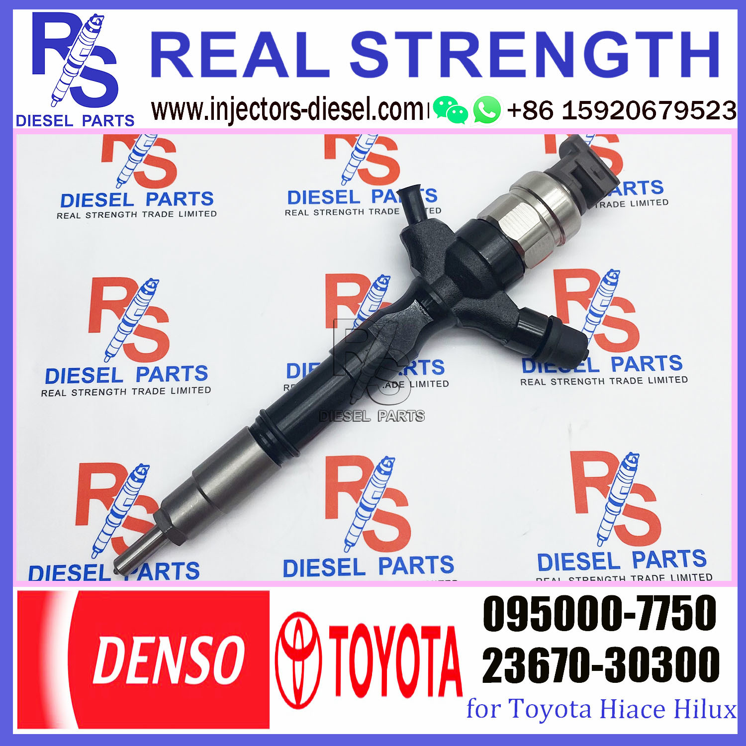 ISO Common Rail 2.5D Toyota Hilux 2KD Injectors 23670-30030 095000-7750