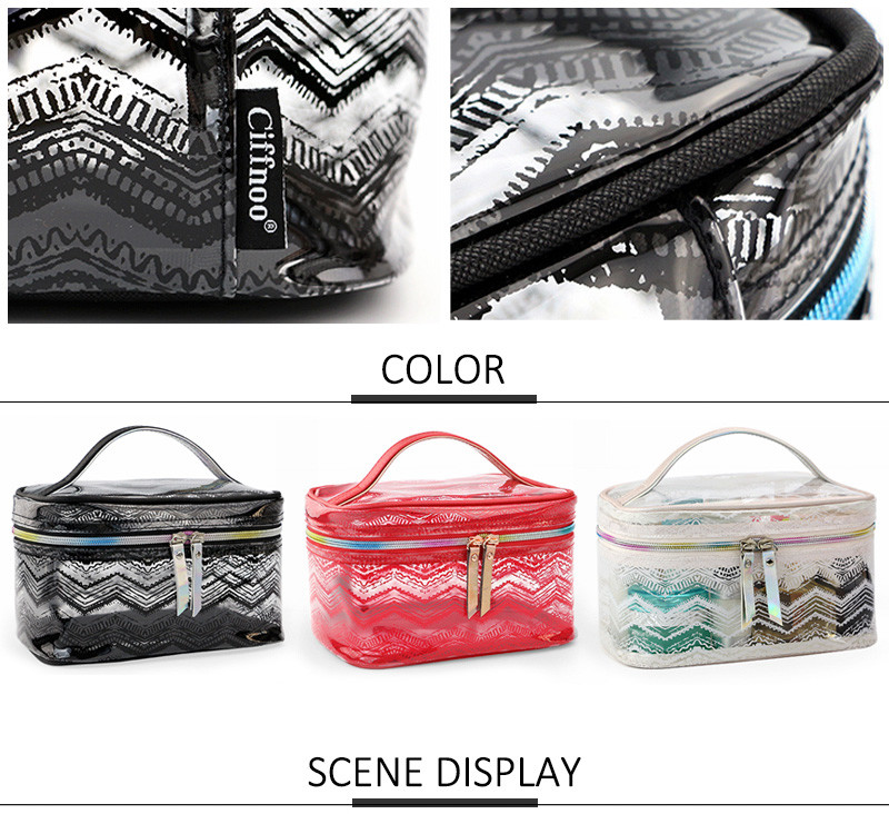 Waterproof Clear Makeup Big Portable Large Capacity PVC Clear Toiletry Bag