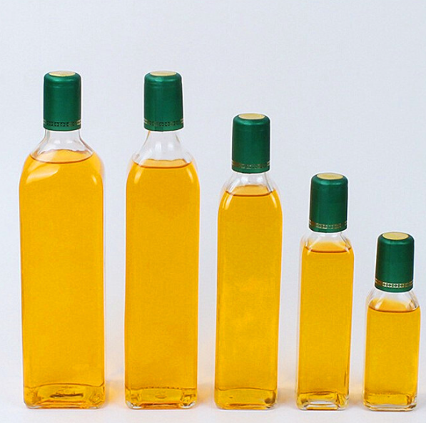 Clear High End Olive Oil Glass Bottle 500ml 330ml 250ml Sizes For Oil Packaging
