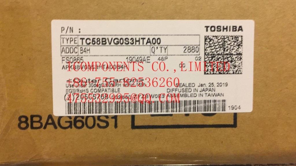 TC58BVG0S3HBAI4 KIOXIA NAND Flash Parallel 3.3V 1G-bit 128M x 8 63-Pin FBGA