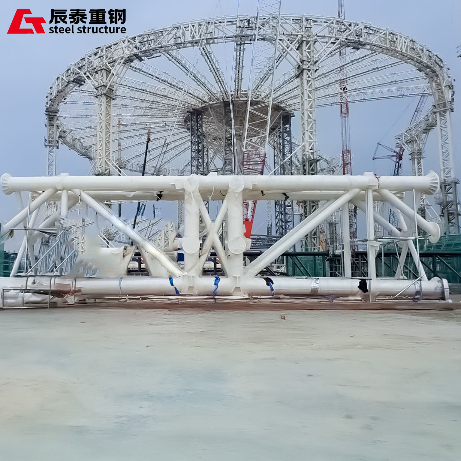 Q235 Q345 Q355B Steel Structure Truss For Gymnasium Exhibition Fair Center