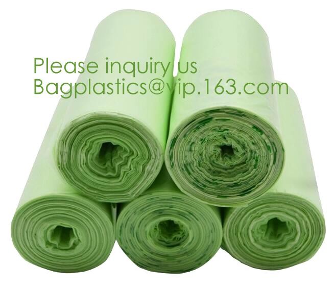 Eco friendly Compostable Biodegradable commercial bags,100% Environment Friendly Compostable Cornstarch Garbage Bags pac