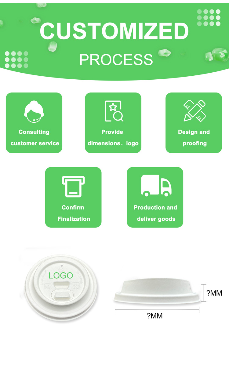 Sugarcane Cover Cup Disposable Hot Bubble Coffee Non Leak Cover Sippy Cup Lid Despenses Drink Into C