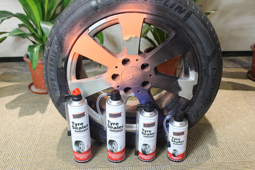 Professional car cleaning chemicals for tyre puncture / leak sealer & inflator