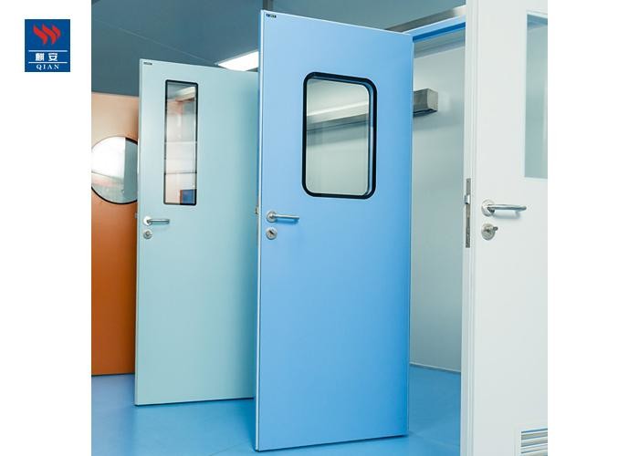 Fireproof Steel Frame Biopharma Fire Doors For Hospitals