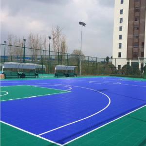 China Durable PP Interlocking Sports Flooring , Scratch Resistant Outdoor Sport Court Tiles on sale