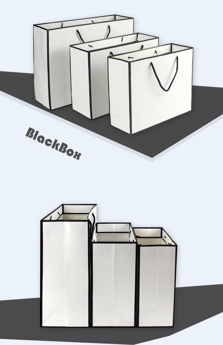 Boutique Wedding Premium Fashionable Grey Tote Shopping Paper Bags Luxury Reusable Cotton Handles for Clothes/Jewelry