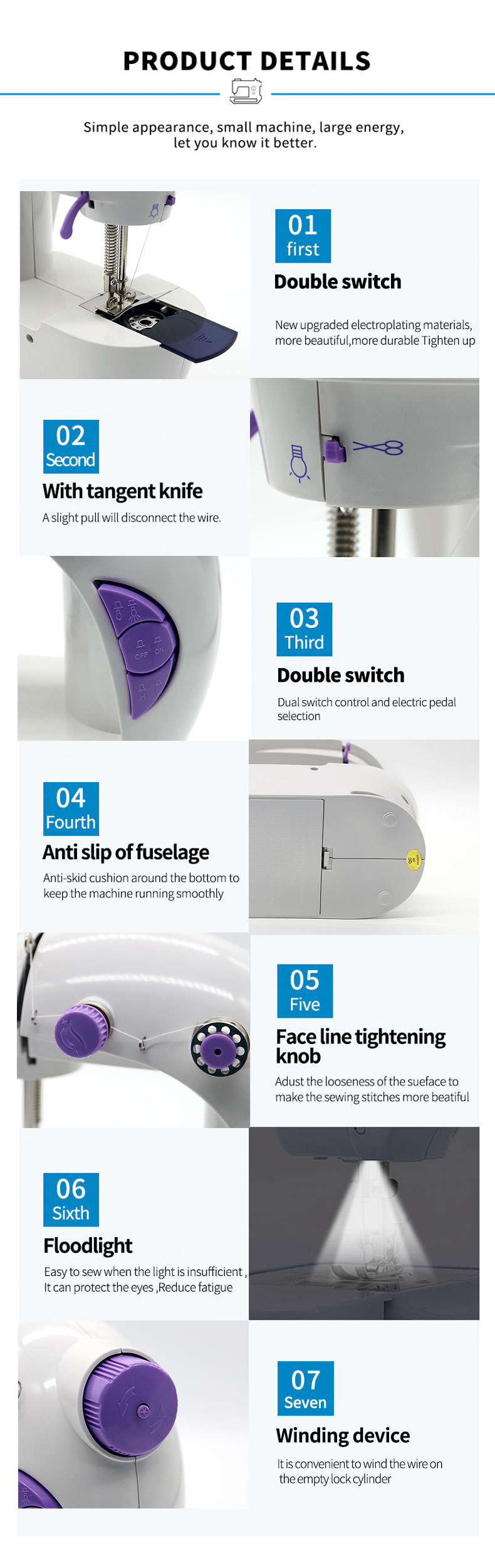 UFR-201 Straight Stitch Cloth Stitching Hand Sewing Machine for Garment Retailers