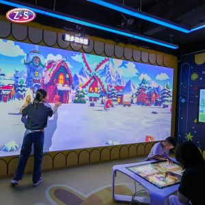 Continuous Content Updates Drawing Interactive Wall Games Multi Scenario