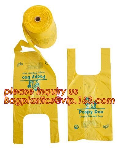 High Quality Eco-friendly Degradable Fashion With Printing Doggy Pet Dog Waste Poop Bags, Eco friendly pet dog waste poo