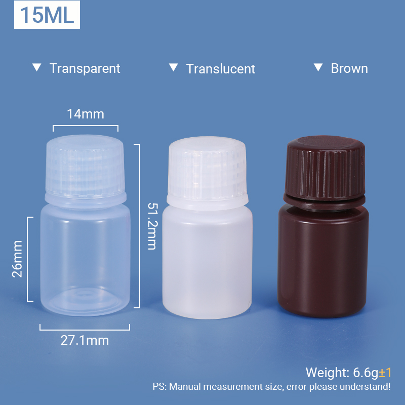 Empty Round Reagent Containers BPA Free PP Polypropylene Bottles