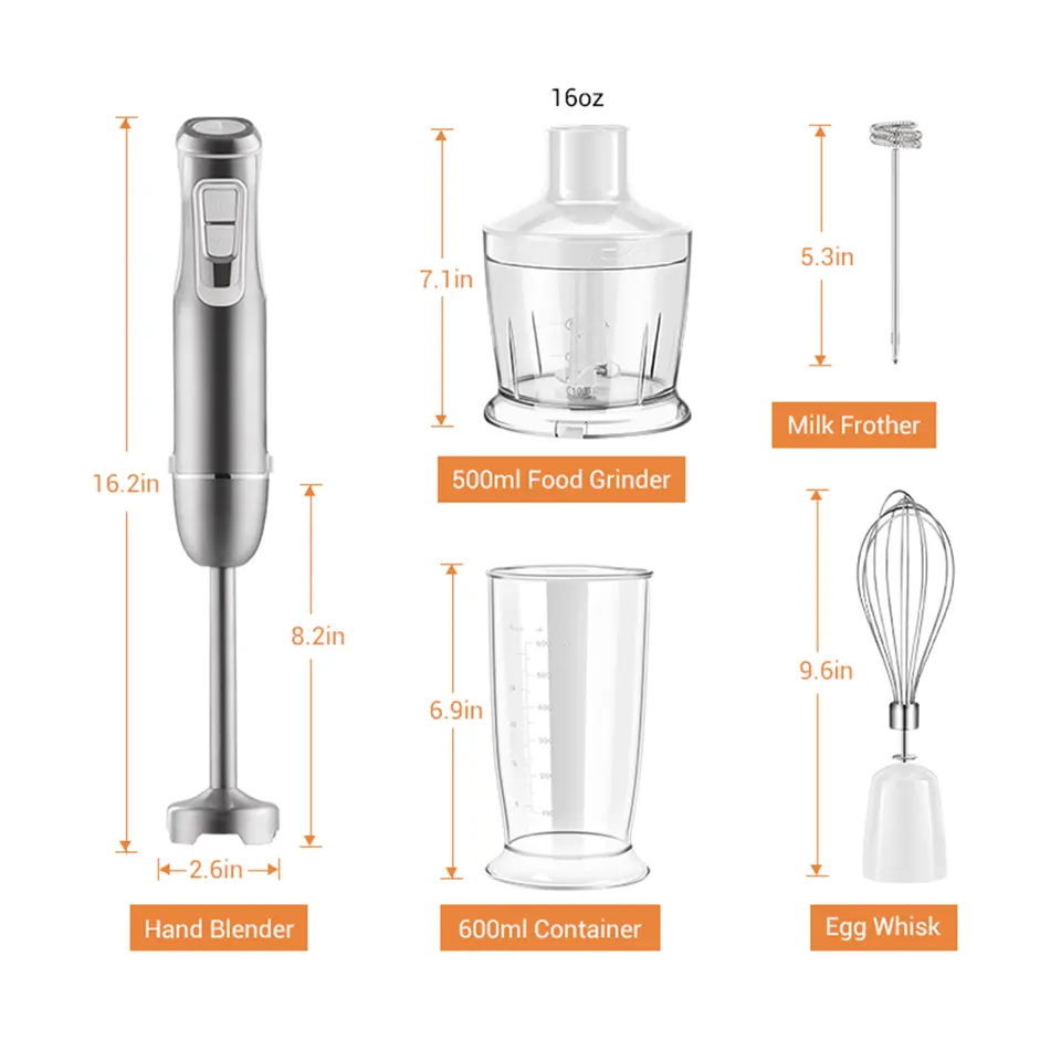 800W DC Motor Multi Purpose Hand Mixer Low Noise Variable Speed Control