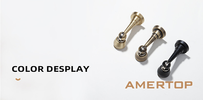 Non Perforated Brass Door Stops Anti Collision Bathroom Door Stopper Gate Resistor