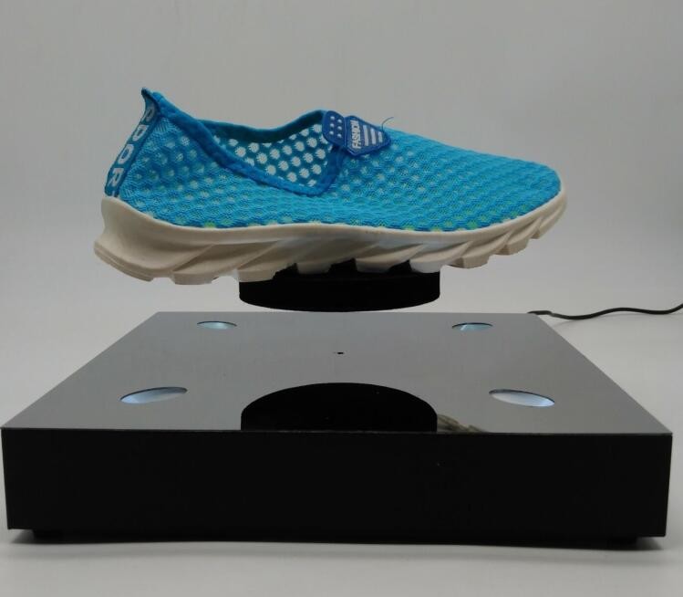 magnetic levitation bottom 500G SHOES cellphone display stand with 4 led light