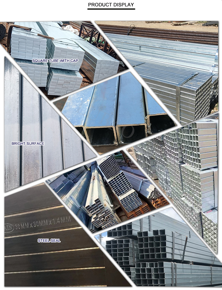 Galvanized Square Pipe ASTM A500 MS Steel 1020 Shaped Small Diameter Structural Rectangle Seamless Square Tube Non-oiled