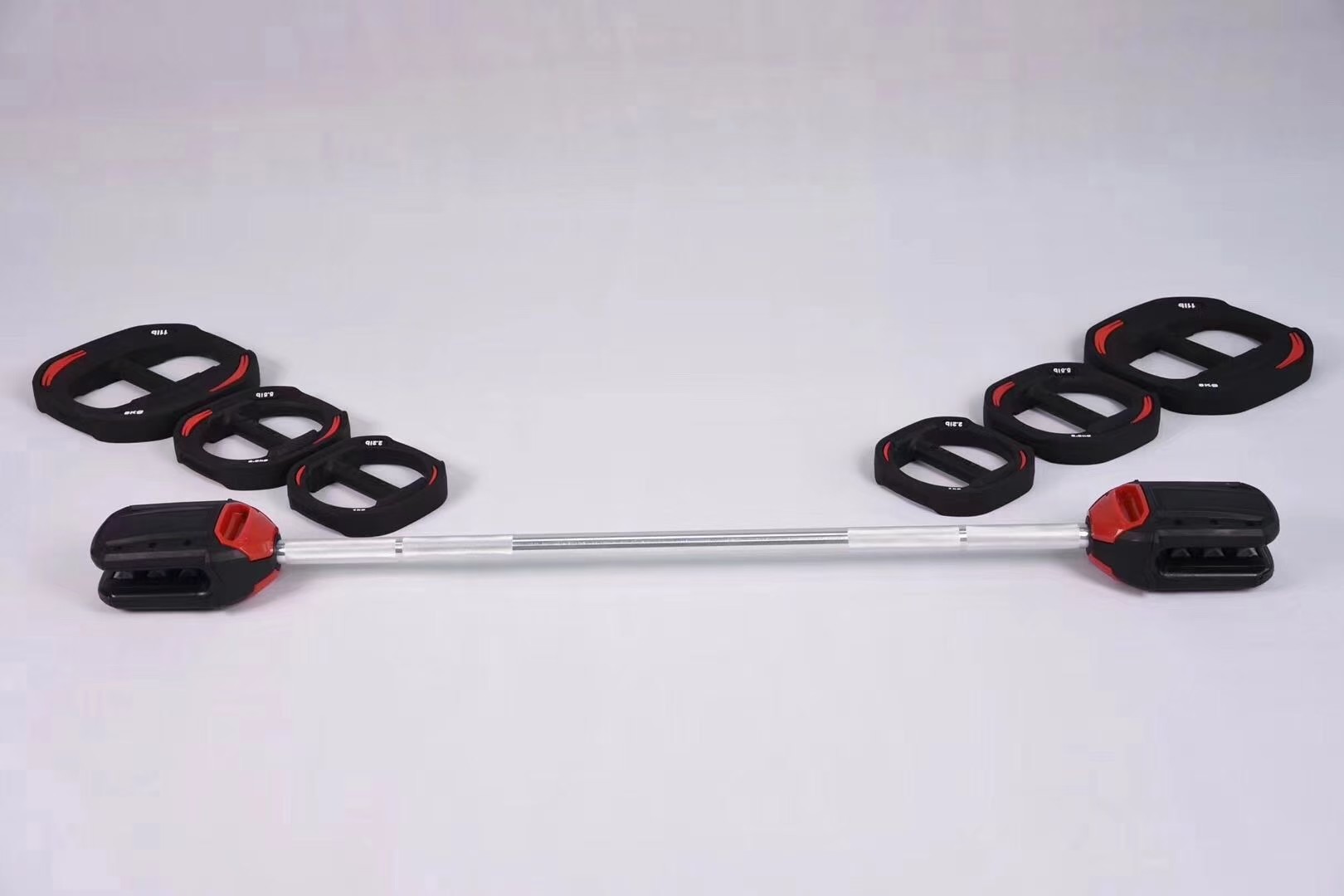 1.3m Crocodile Mouth Olympic Dumbbell Bar With Threaded Handle Barbell Bar