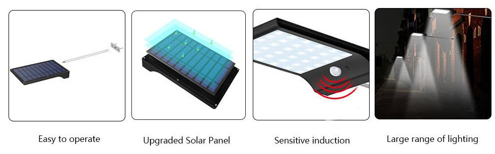36 LED outdoor solar light motion sensor solar garden wall mounted outdoor security light Waterproof Security Pati Light