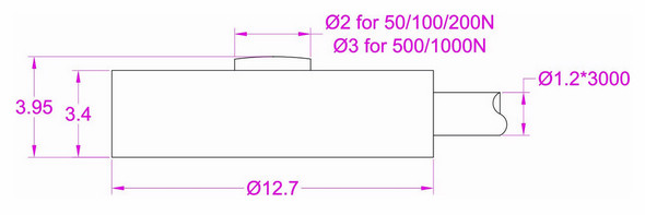 subminiature force transducer 50N 100N 200N 500N 1000N